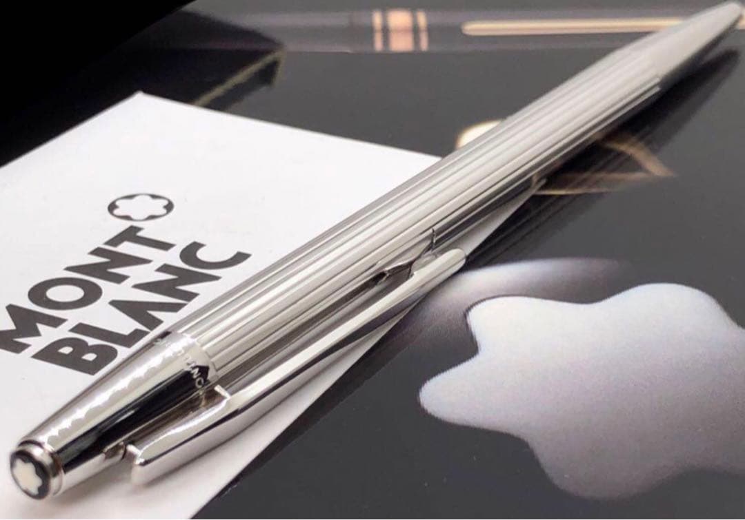 ⭐️金運アップ頂点の総プラチナ張り⭐️No1957レアな初期型S&S⭐️モンブラン社⭐️