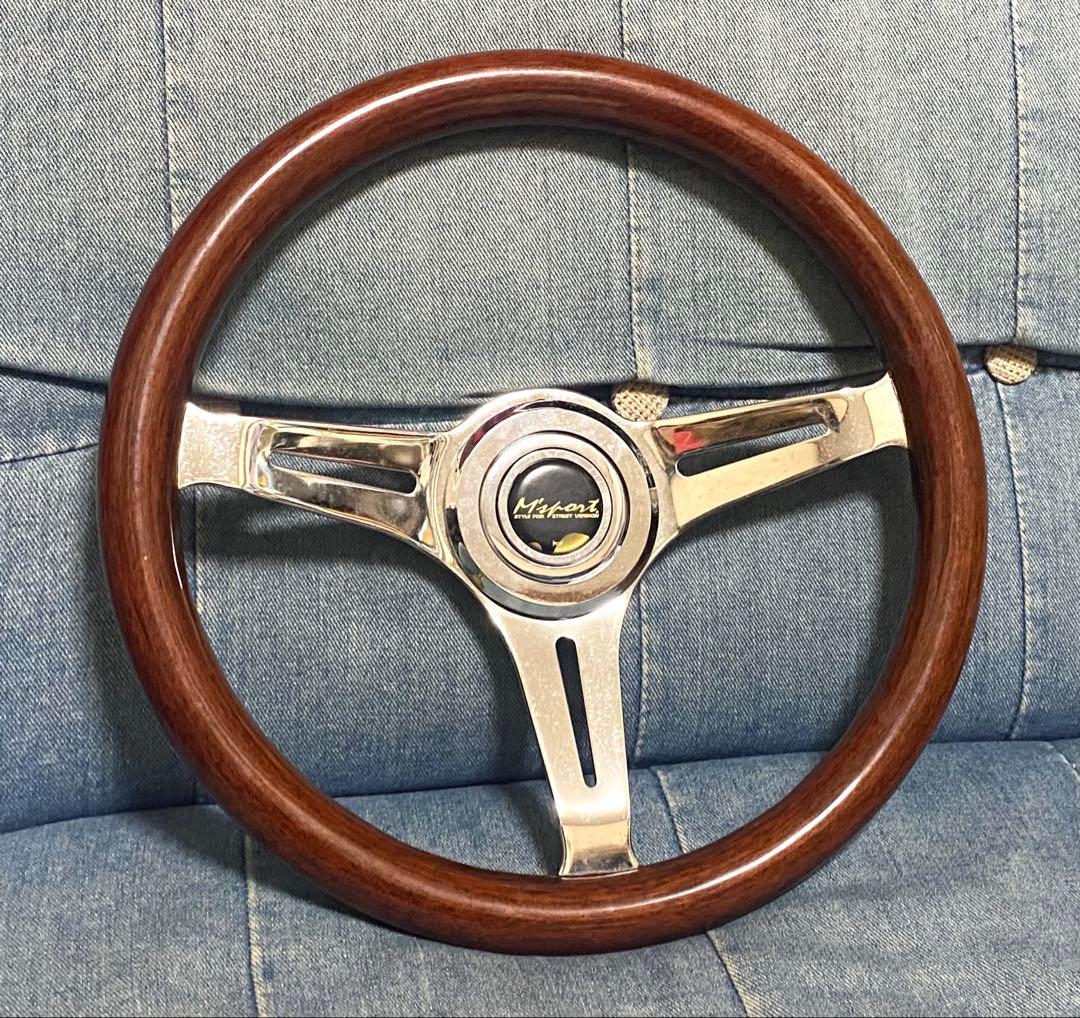 M'sport ウッドステアリング　350mm 即納◎