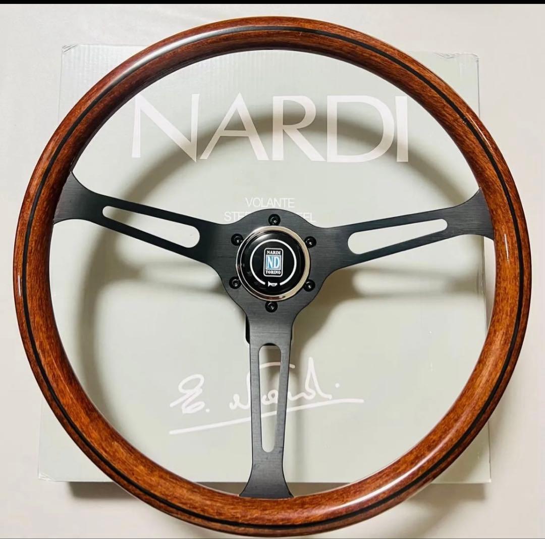 ナルディステアリング クラシック ウッドブラックスポーク