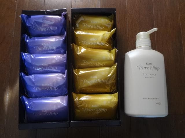 廃盤！花王ピュアホイップソープ、石鹸、ボディソープ、１１点セット、貴重エレガンス