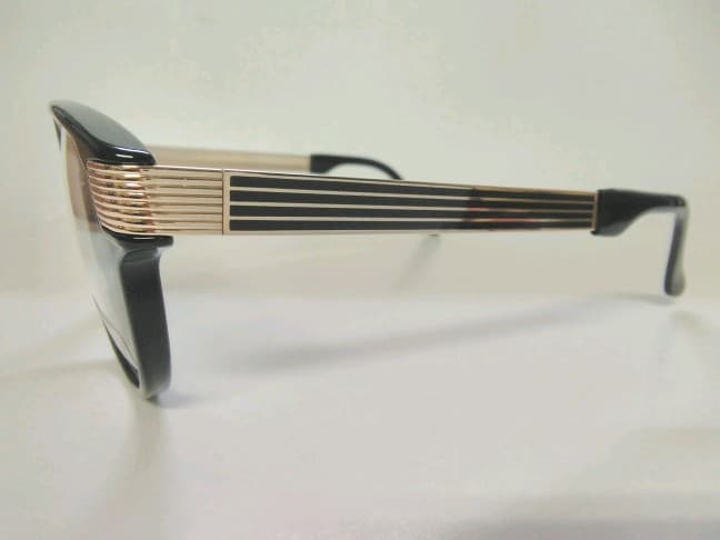 ビンテージ　サンローラン眼鏡フレーム（メタリックブラック）