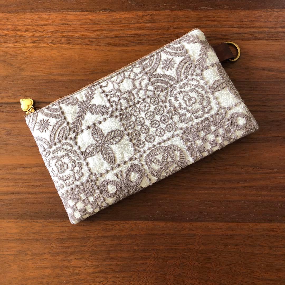 ハンドメイド ファスナー付きトートバッグ ミナペルホネン forest tile