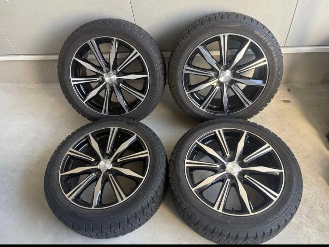 ゆうゆう②バリ溝215/50R17 スタッドレスpcd100平座ナット付