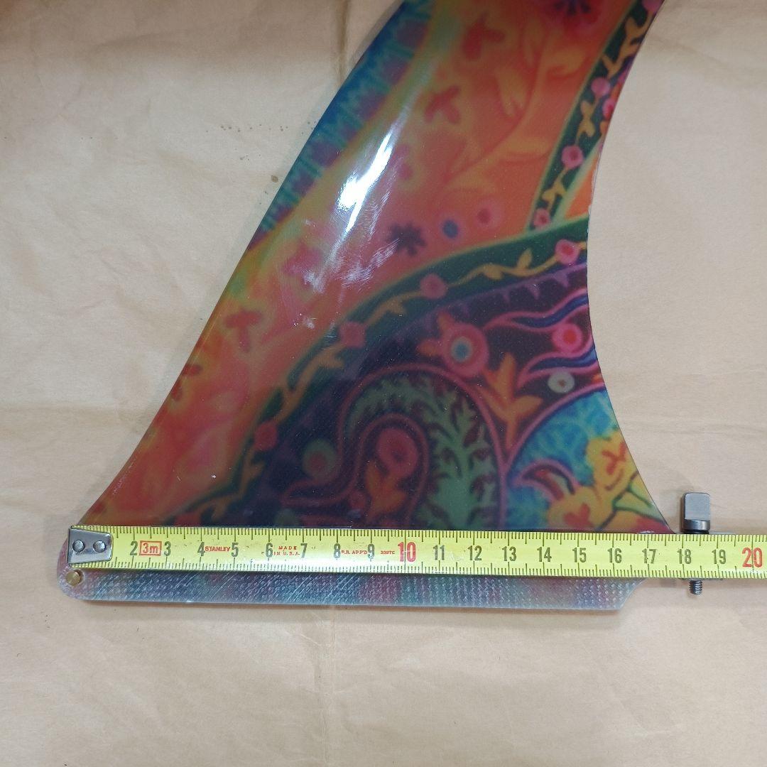 10インチ センターフィン　ロングボード　シングルフィン　アートグラス