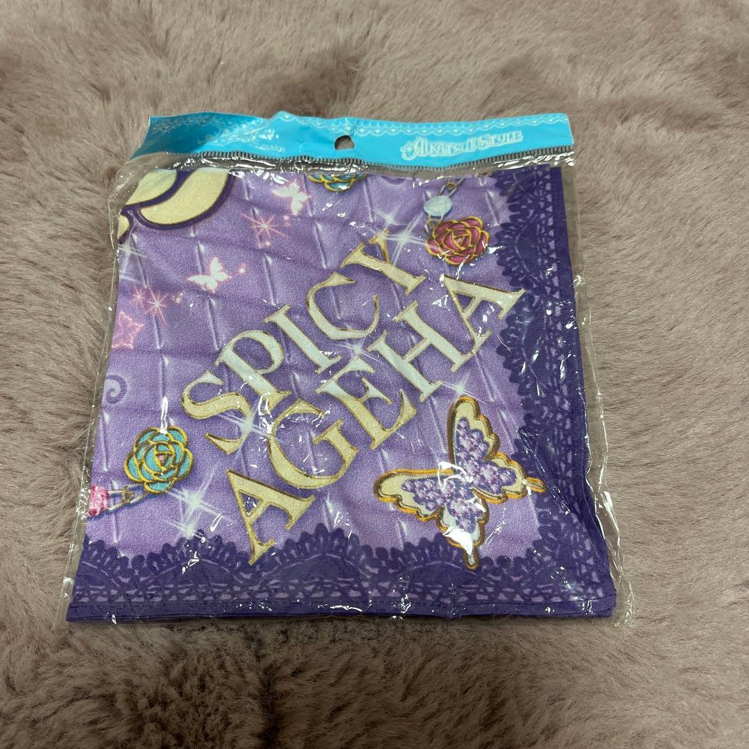 アイカツ　紫吹蘭　サイン入りハンカチ