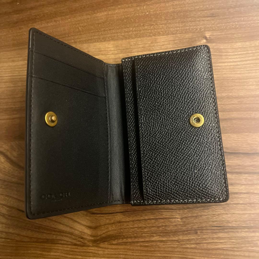 coachレザー製 黒 名刺入れ
