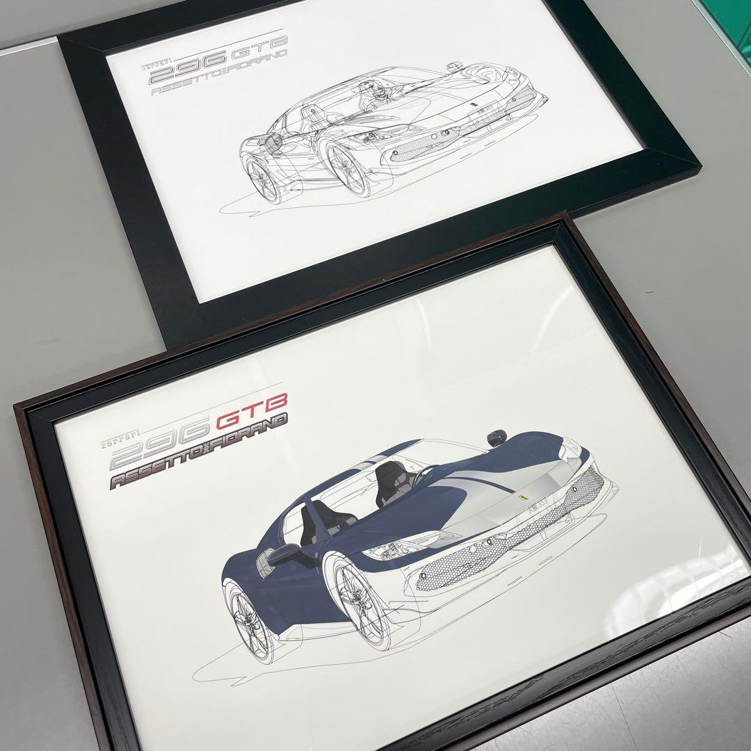 貴重‼️Ferrari 296 GTB Assetto Fiorano絵画　2点