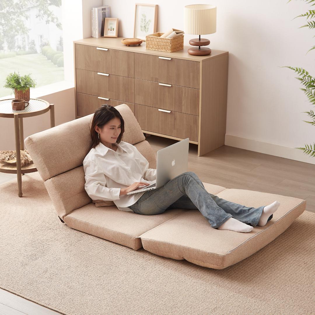 折りたたみ ソファベッド 座椅子 幅103cm 2人掛け ソファ リクライニング