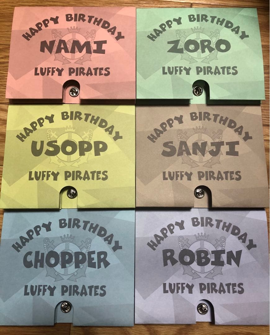 希少 初回限定 ワンピース ナミ サンジ ロビン バースデー ブロマイド ピンズ