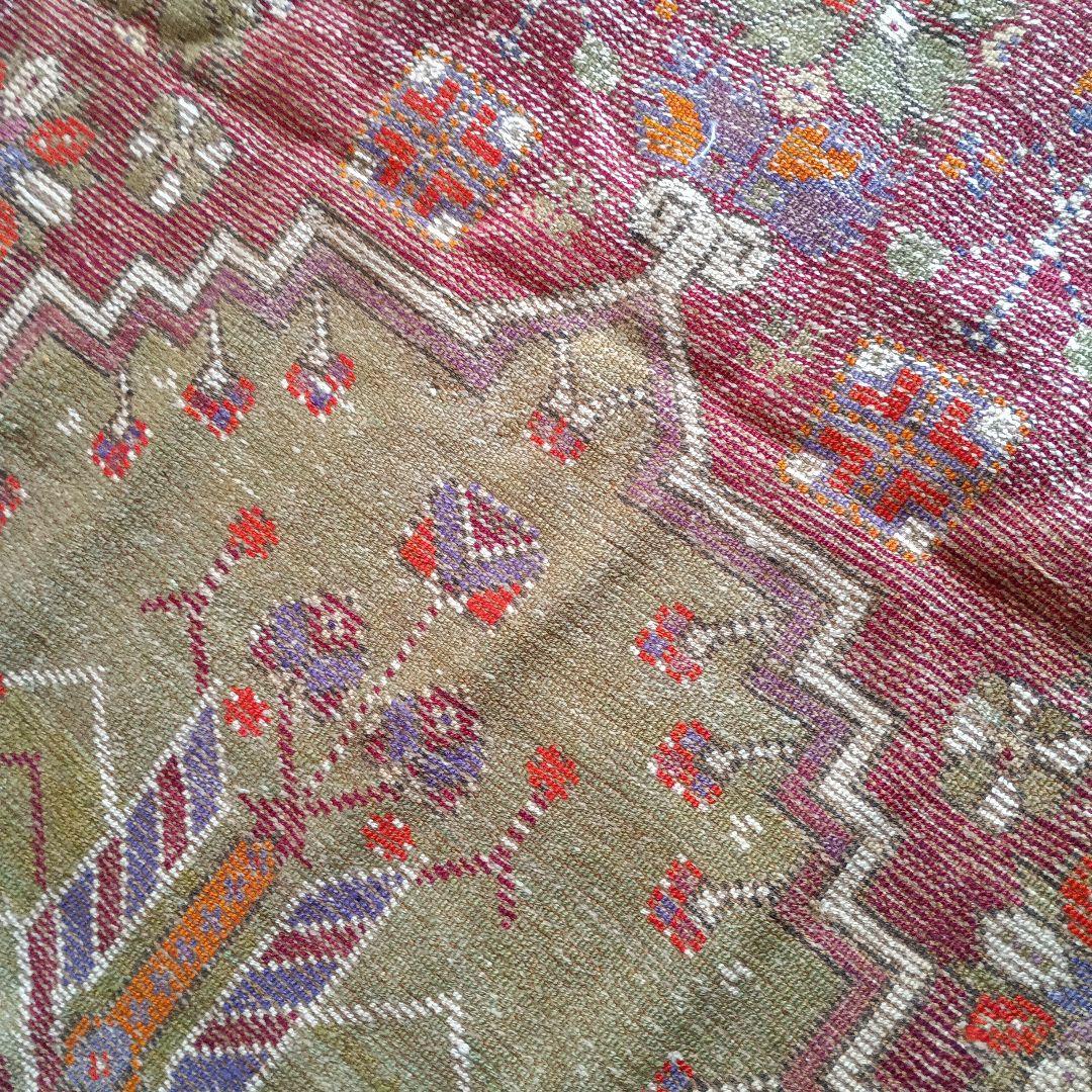 ペルシャ絨毯　トルコ絨毯　トライバルラグ　草木染　アンティーク