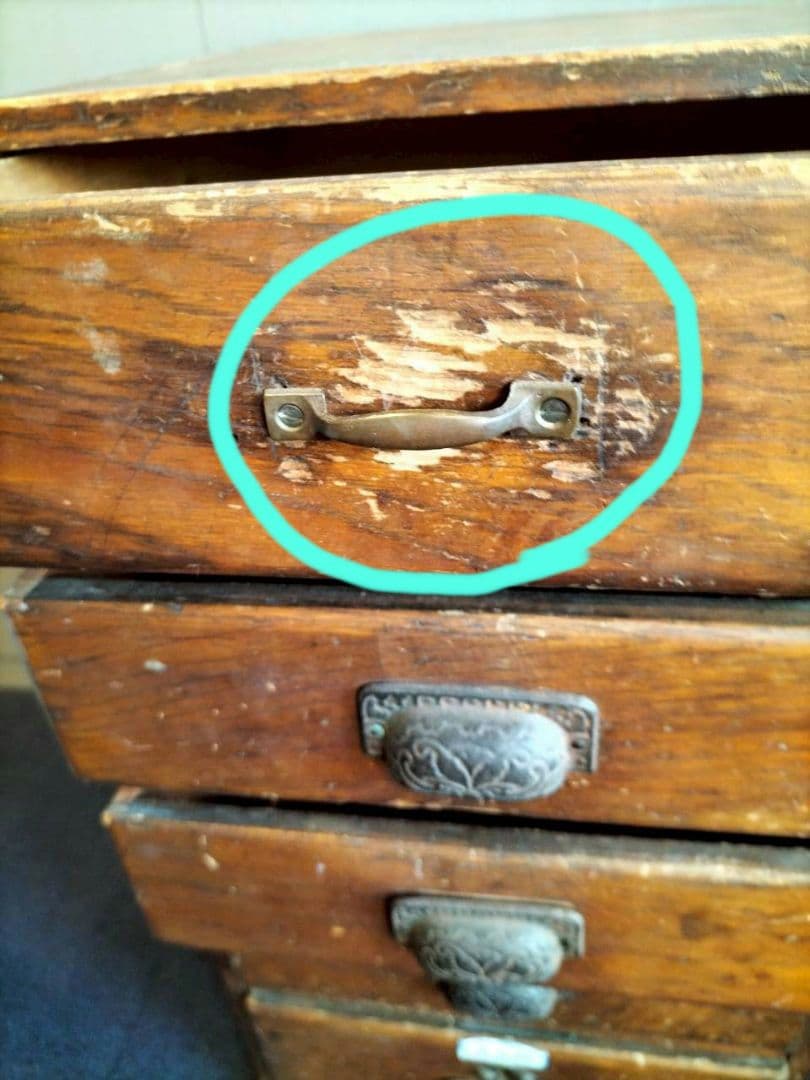 木製5段引出し　小型引出し　レトロ　ヴィンテージ　タンス　昭和