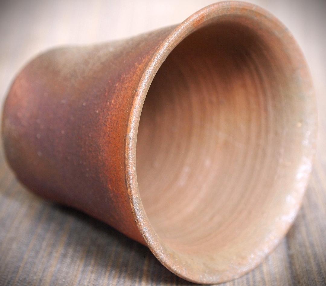 人気作家★中里隆★唐津南蛮麦酒器A★緋色