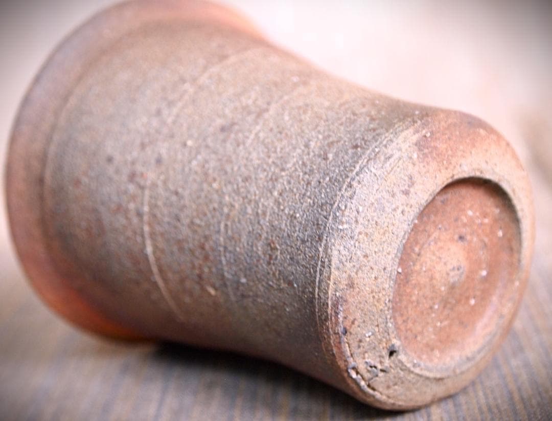 人気作家★中里隆★唐津南蛮麦酒器A★緋色