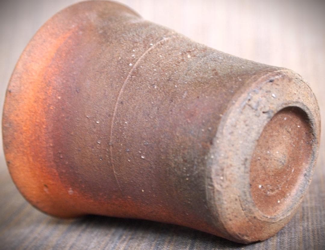 人気作家★中里隆★唐津南蛮麦酒器A★緋色