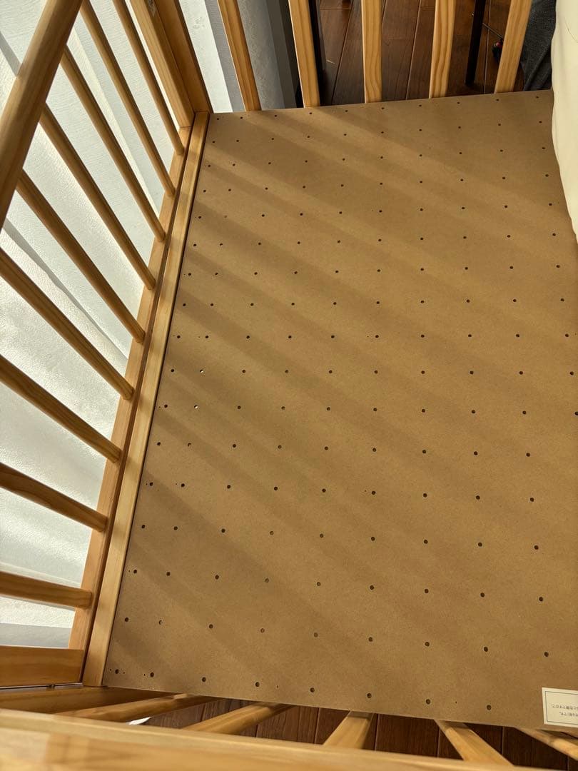 ティンバーベビーベッドミニ　ハイタイプ　ナチュラル