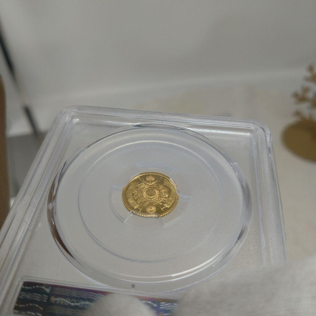 美品【PCGS-MS64】旧一圓金貨　後期 明治四年（1871年）