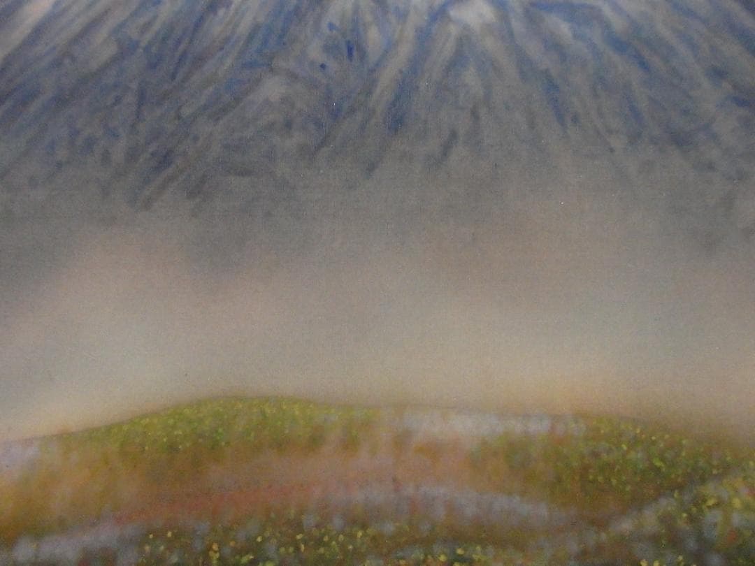 日本画家 吉原芳仙 『ヒマラヤの嶺』扁額/絹本 /1932年作 本物直筆保証