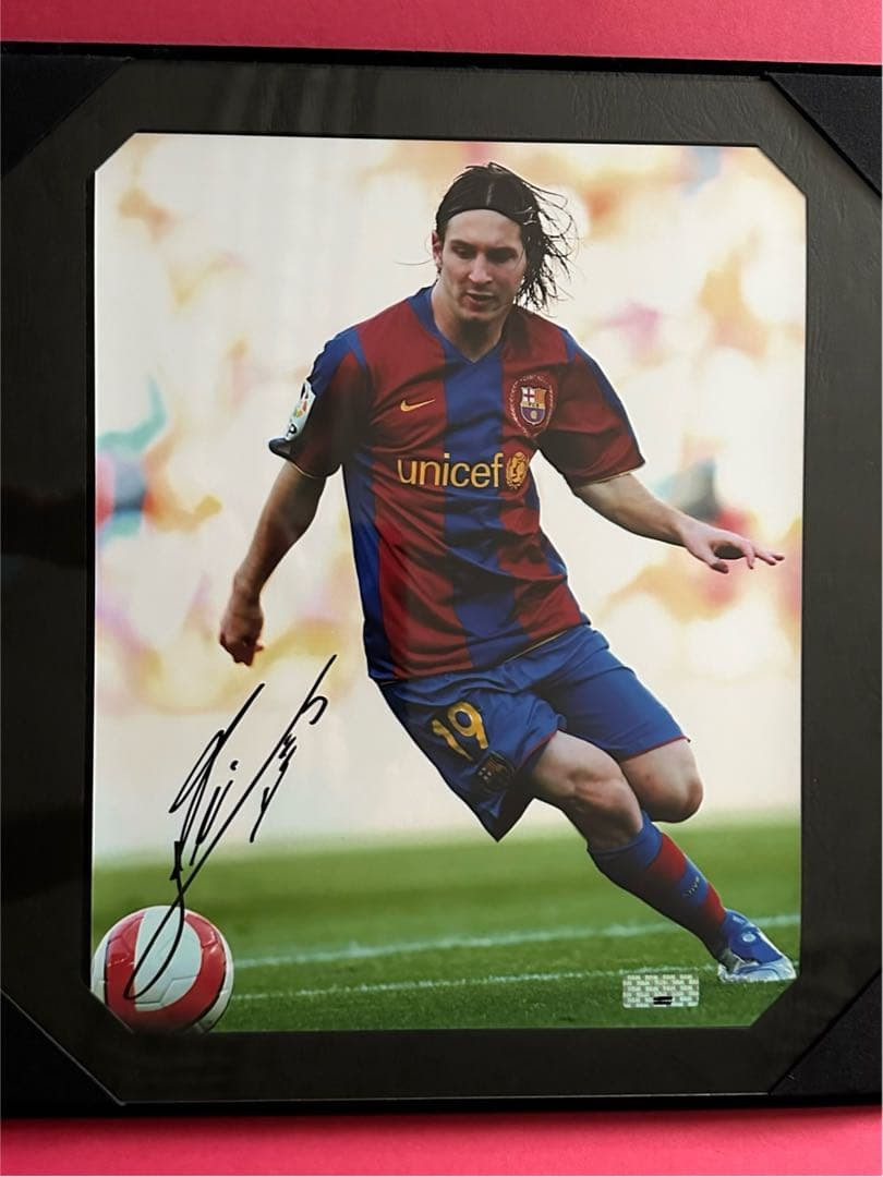リオネル・メッシ　直筆サイン入り写真