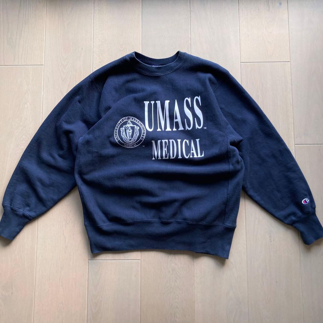 90s チャンピオン Massachusettsリバースウィーブ USA製 3段