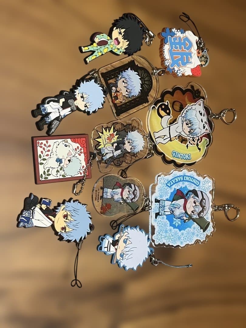 銀魂　坂田銀時　アクリルキーホルダー・ラバーキーホルダー11個セット