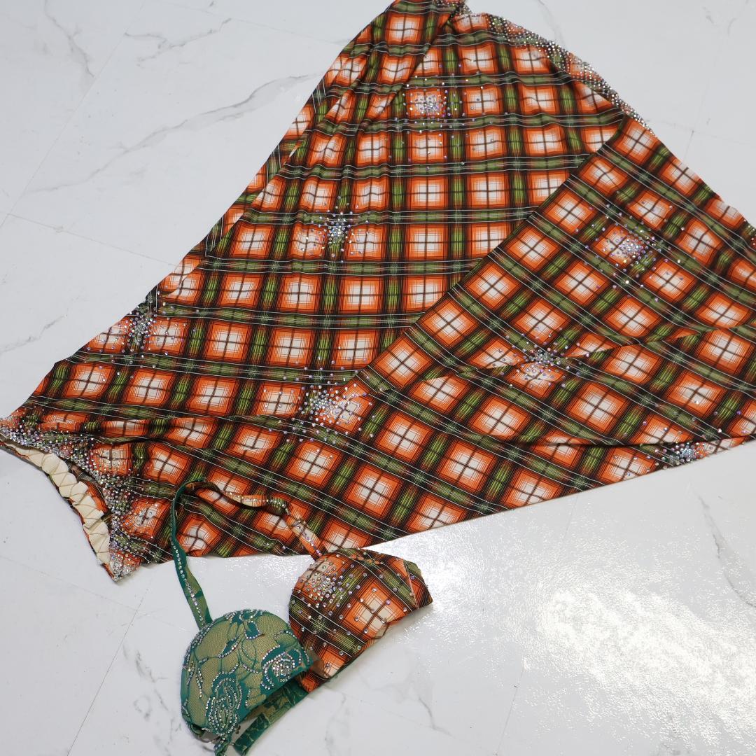 【希少! ベリーダンス用衣装 エジプト製】HISHAM OSMAN チェック柄