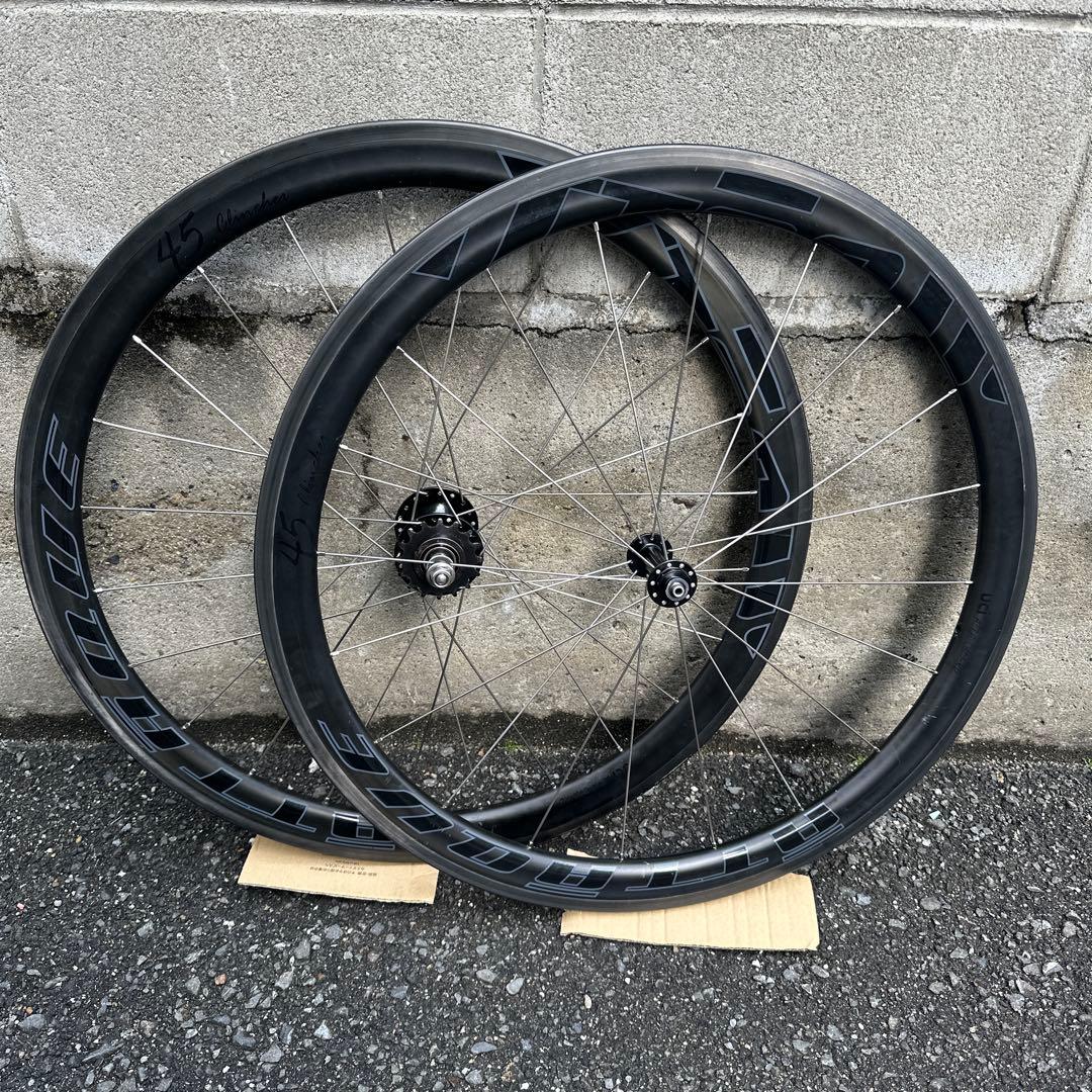 ピストバイク　カーボン　クリンチャー　ホイールセット　ATTAQUE 700c