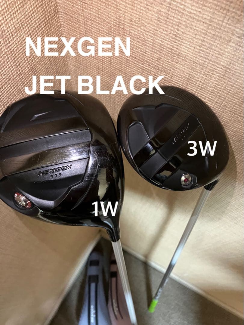 NEXGEN JET BLACK 1W 3W 2本セットヘッドカバー付