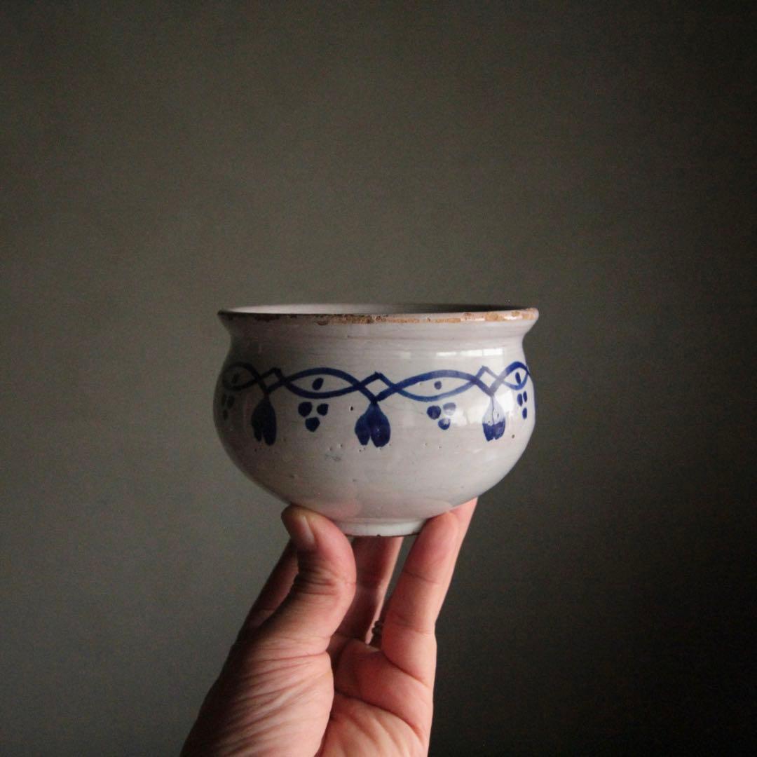 欧州 茶碗 茶道具 古美術 古道具 アンティーク イングリッシュデルフト