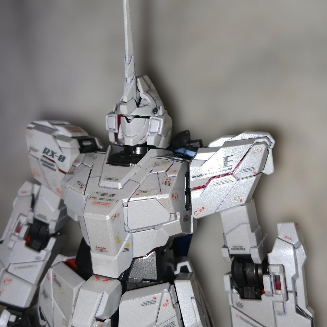 バンダイ　MG　ユニコーンガンダム+MS CAGE　ガンプラ　完成品