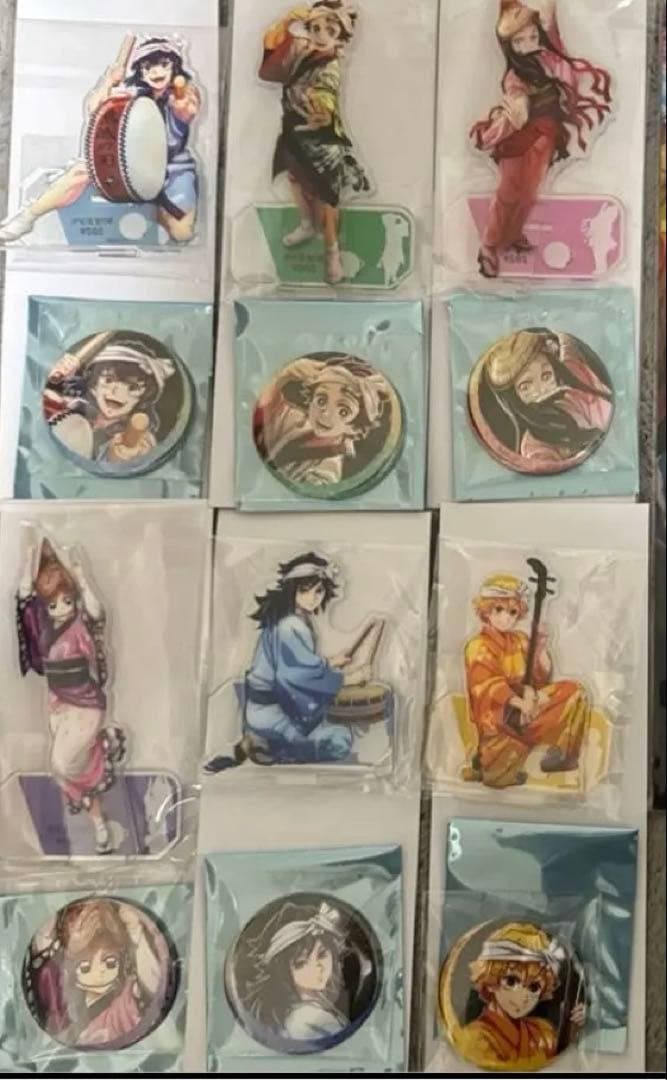 鬼滅の刃 阿波おどり アクリルスタンド　缶バッジ　クリアファイル　15点セット