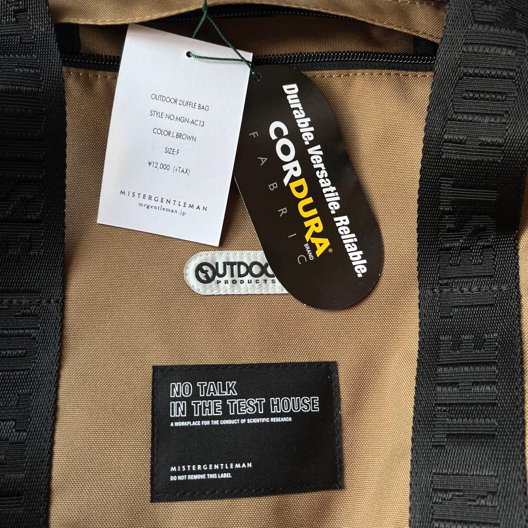 未使用 ミスタージェントルマン アウトドア ボストン ダッフル バッグ ベージュ