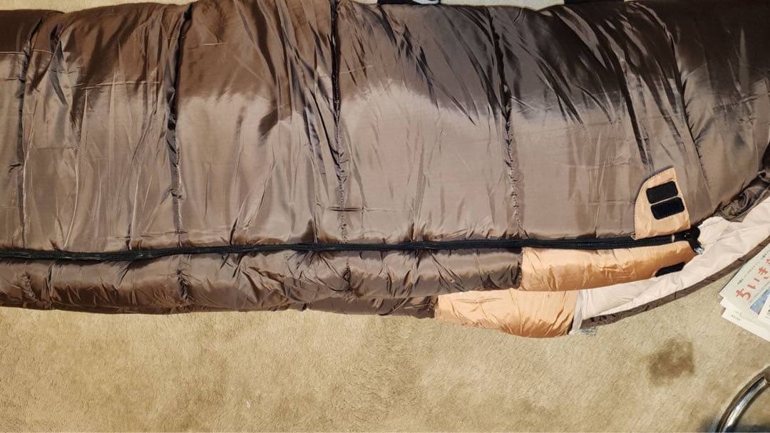 Bears Rock-30度　封筒型ワイド寝袋チョコブラウン　暖かフリースセット