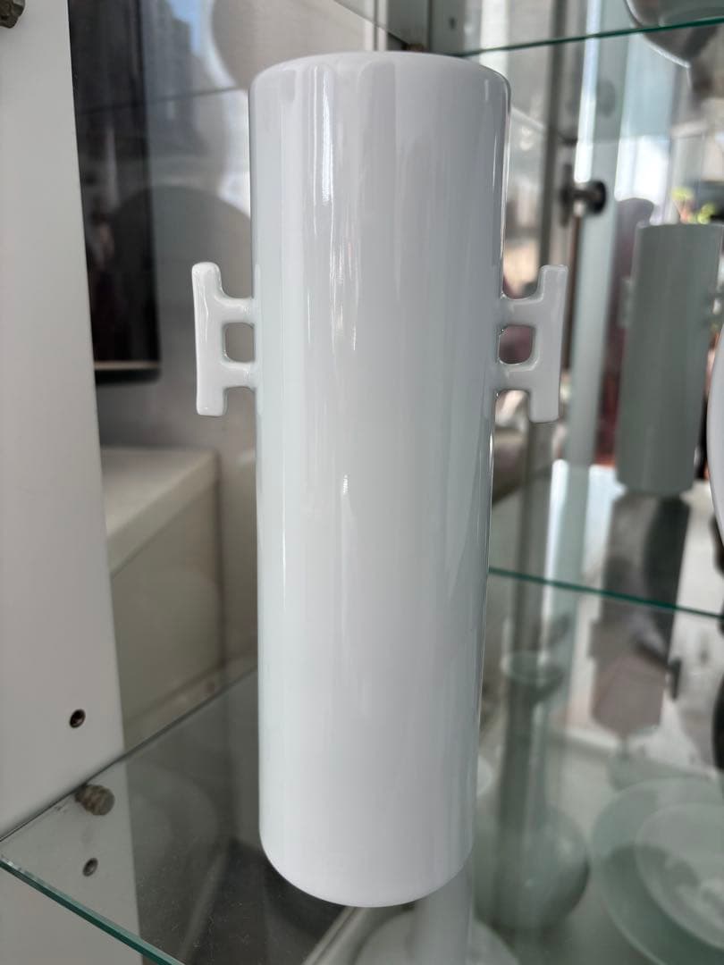 井上萬二(人間国宝) 花入　白磁 有田焼