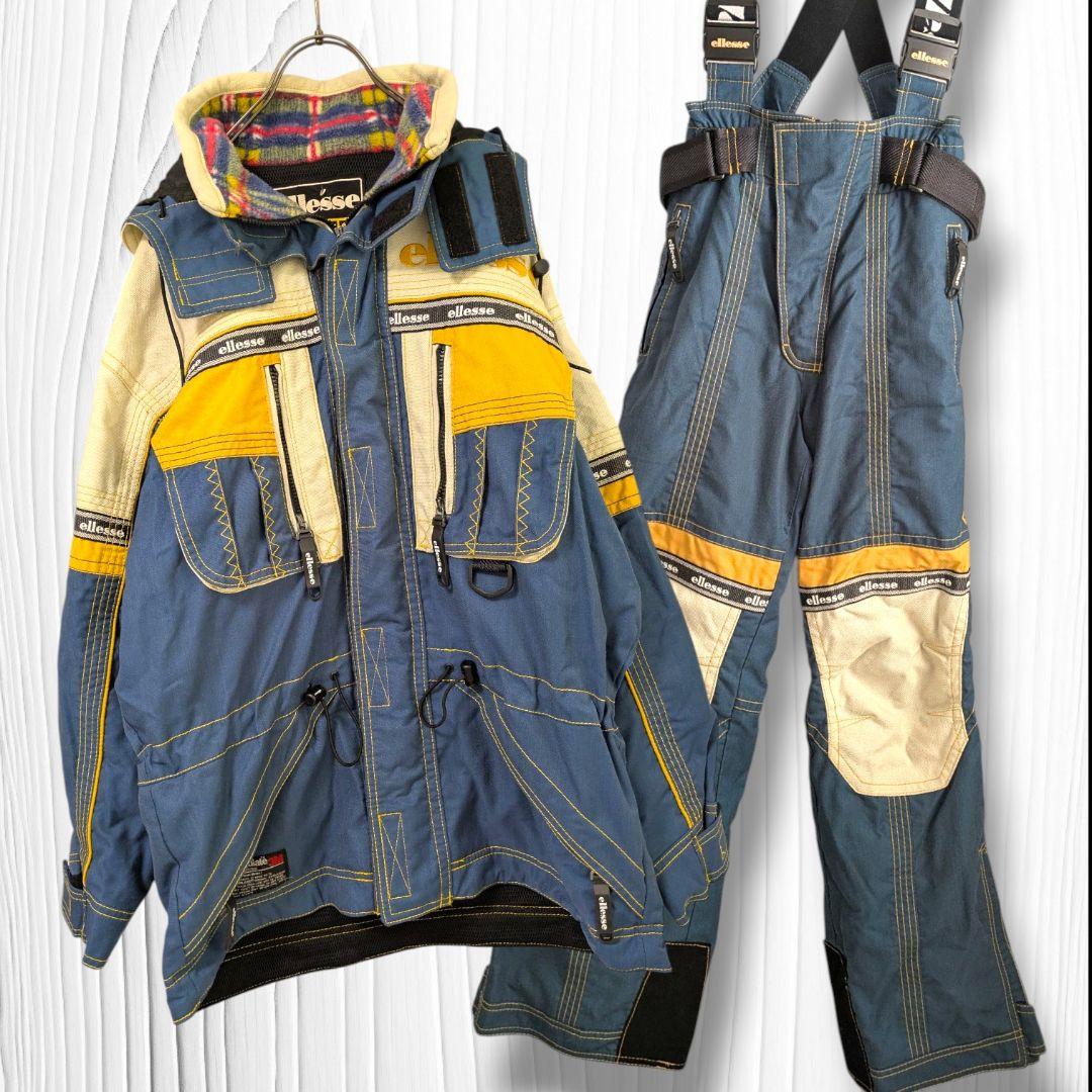エレッセ Goldwin製 スキーウェア 上下セット Y2K レトロカラー Ｍ