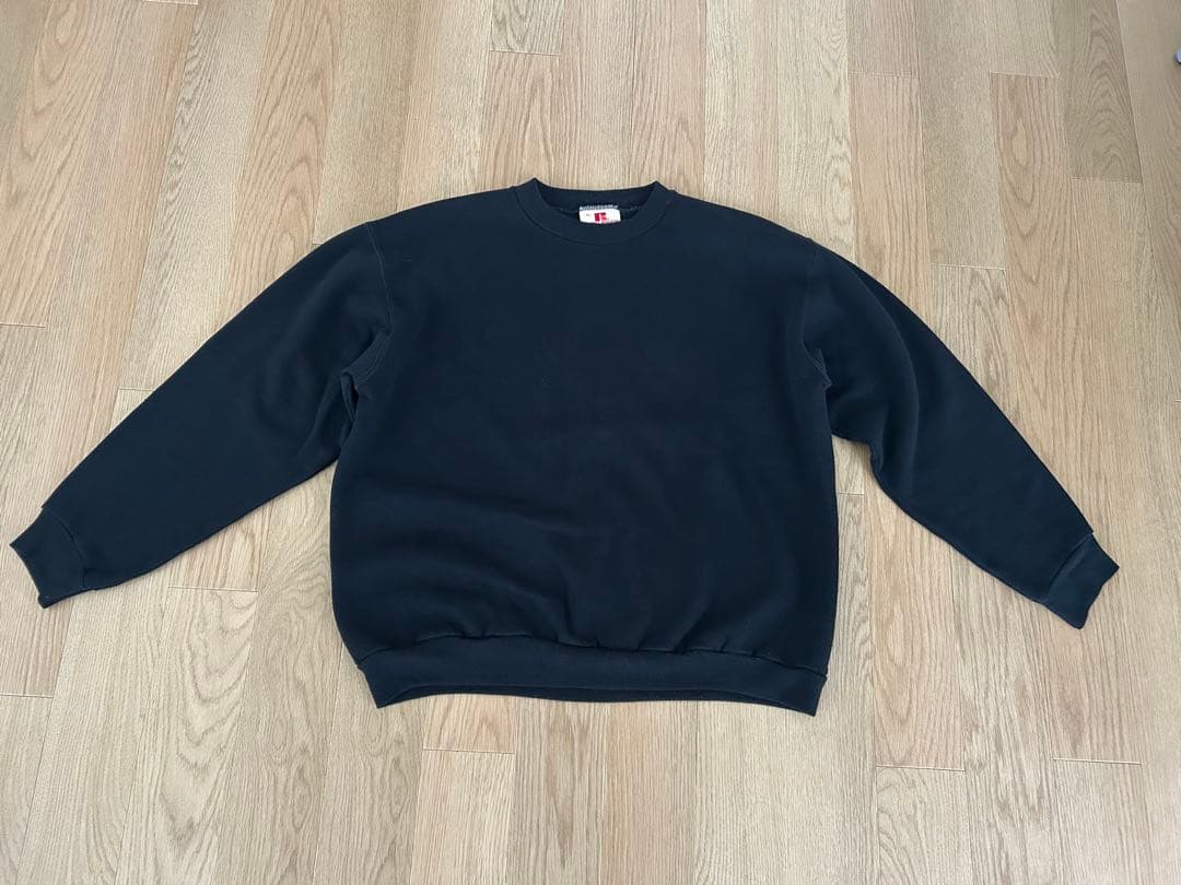 80s USA製 ラッセル スウェット ブラック　XL 赤タグ　ovy