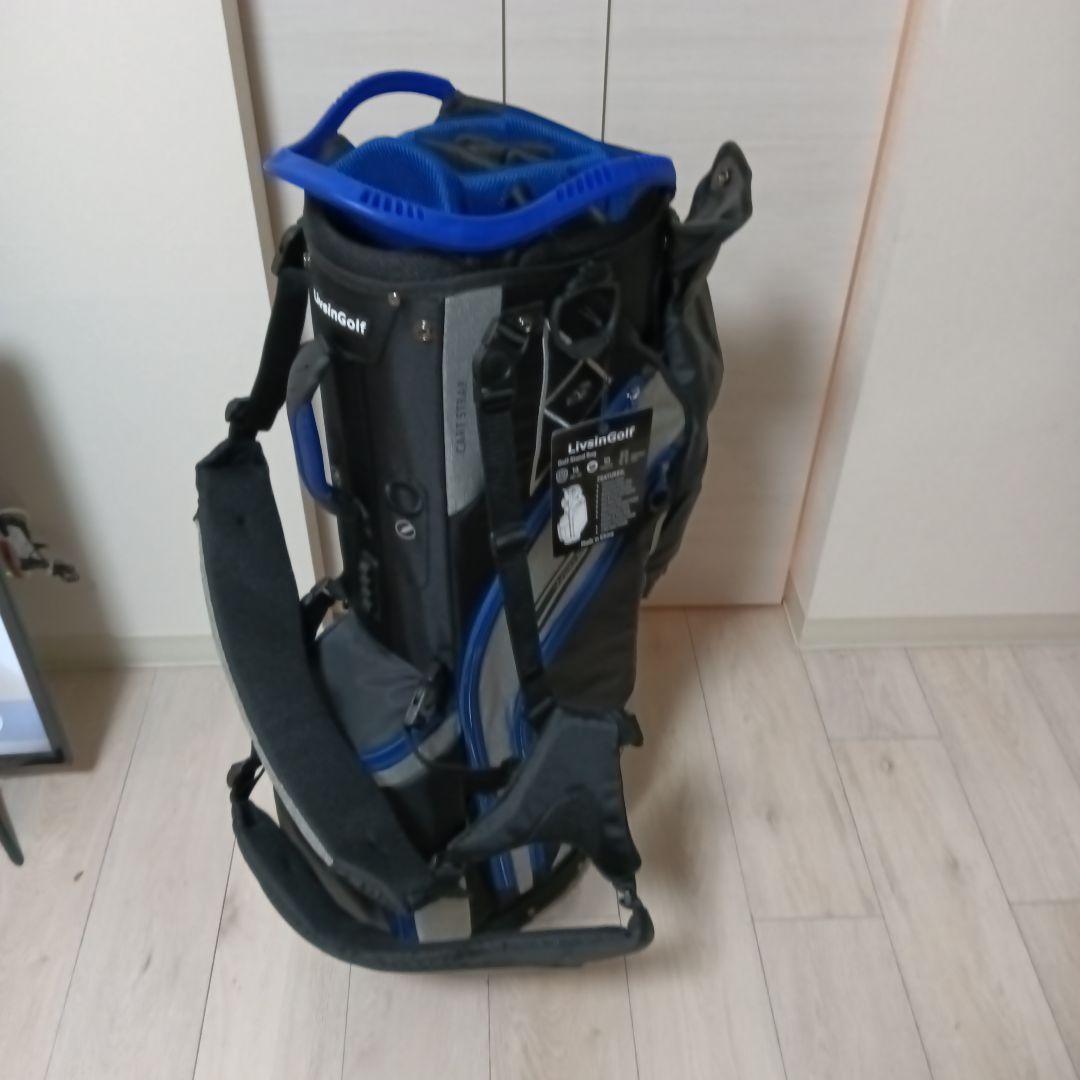 最終価格　LivsinGolf スタンドキャディバッグ 黒/青