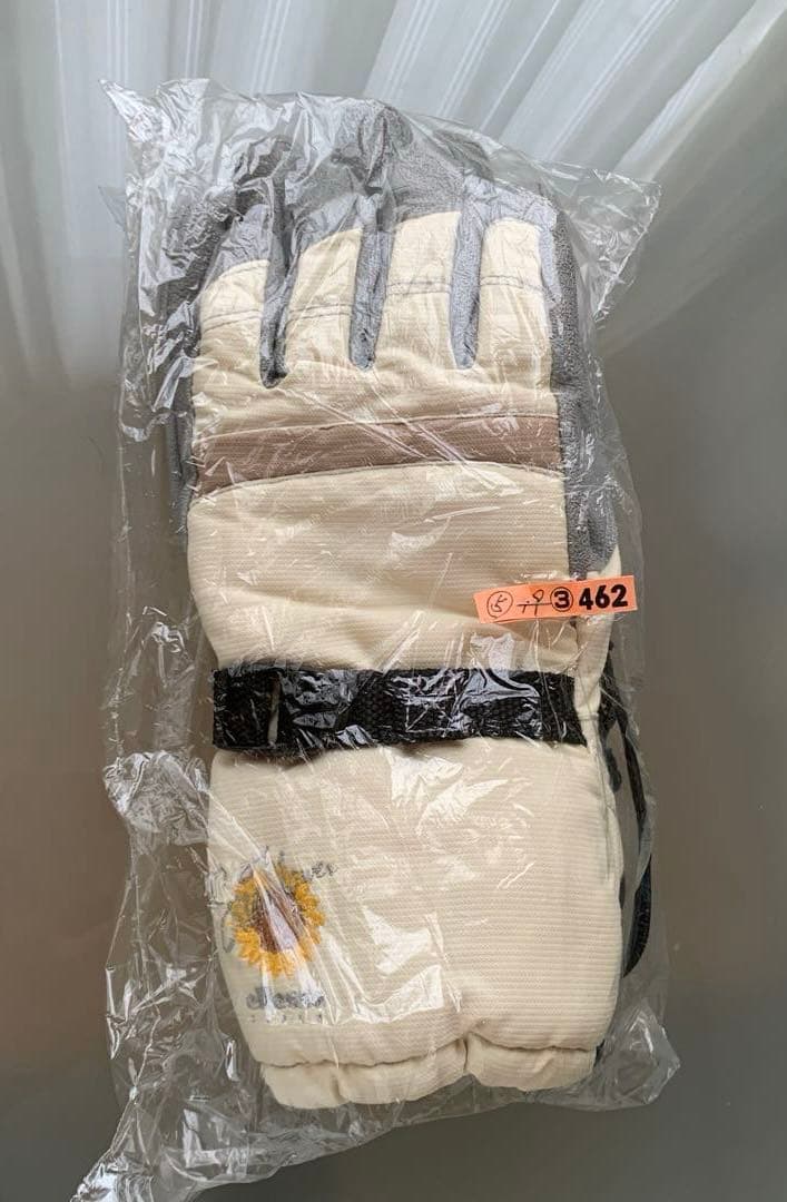 ellesse ベージュ スキーウェア 上下グローブセット