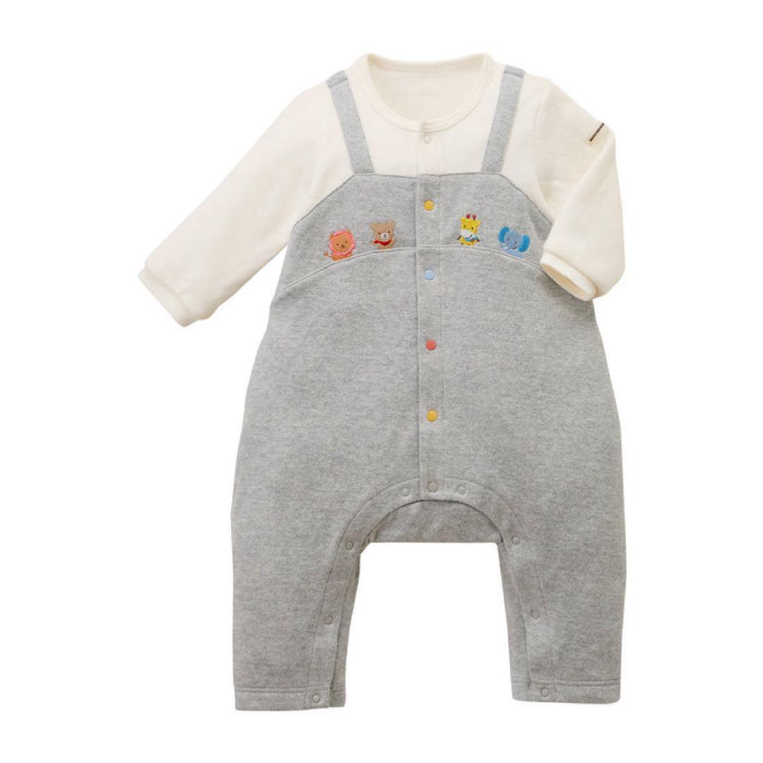 タグ付き未使用　ミキハウス　秋冬用カバーオール　70