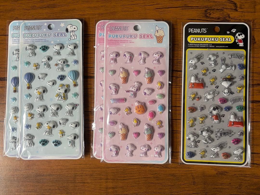 スヌーピー・トムとジェリー・キャラクターぷくぷくシールセット売り ※バラ売り可