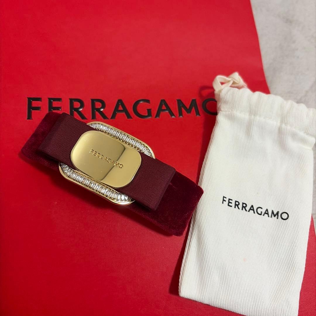 FERRAGAMO ワインレッド ヘアアクセサリー
