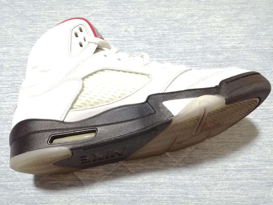 エアジョーダン5レトロ 10サイズ ホワイト/レッド