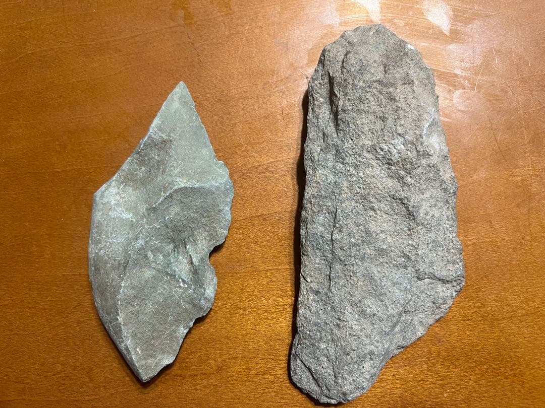 旧石器時代 打製石器 大型石斧 尖頭器 岩宿 群馬県 発掘 出土 骨董 古美術