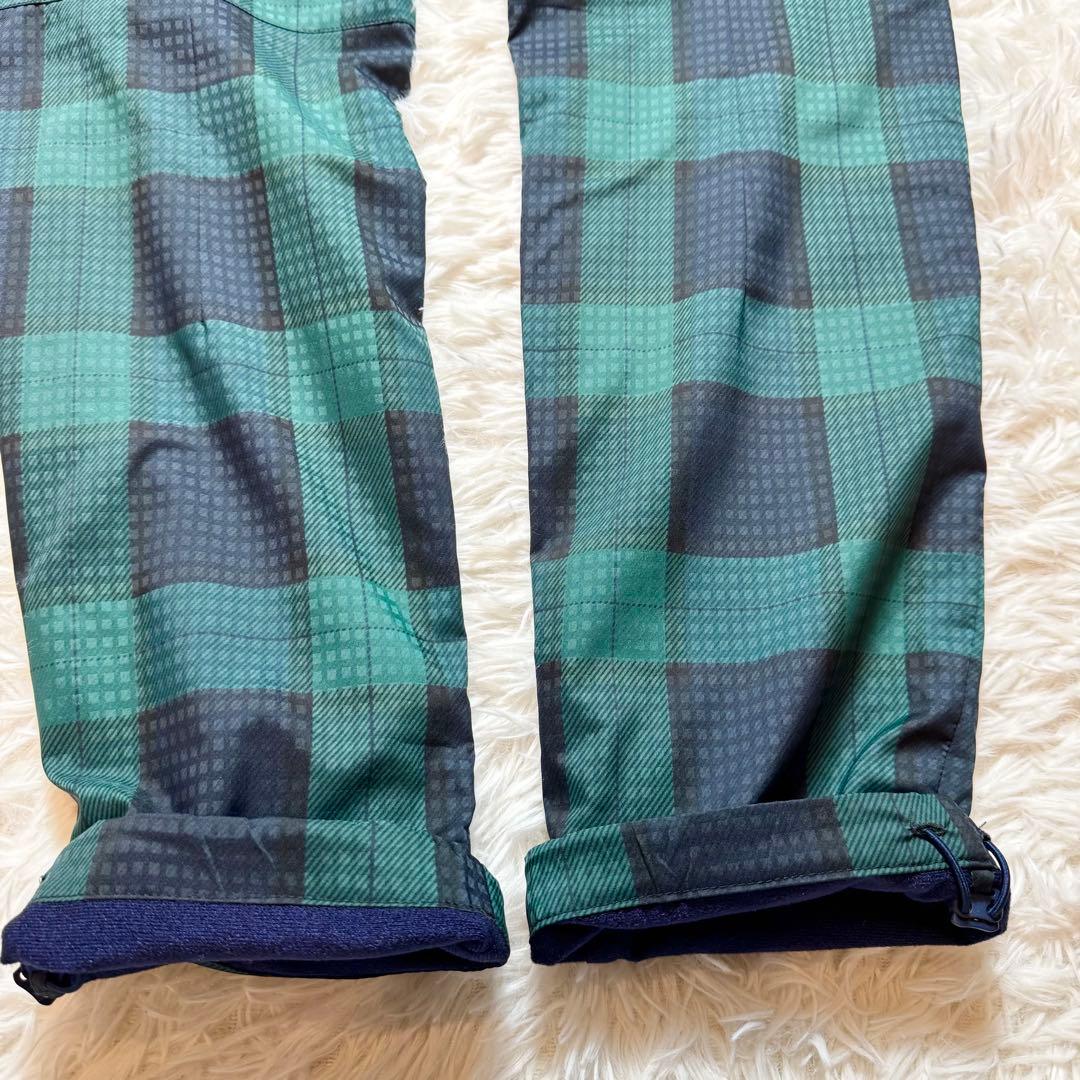 未使用級 パーリーゲイツ チェック柄 蓄熱 裏起毛 ナイロンパンツ リング付 L