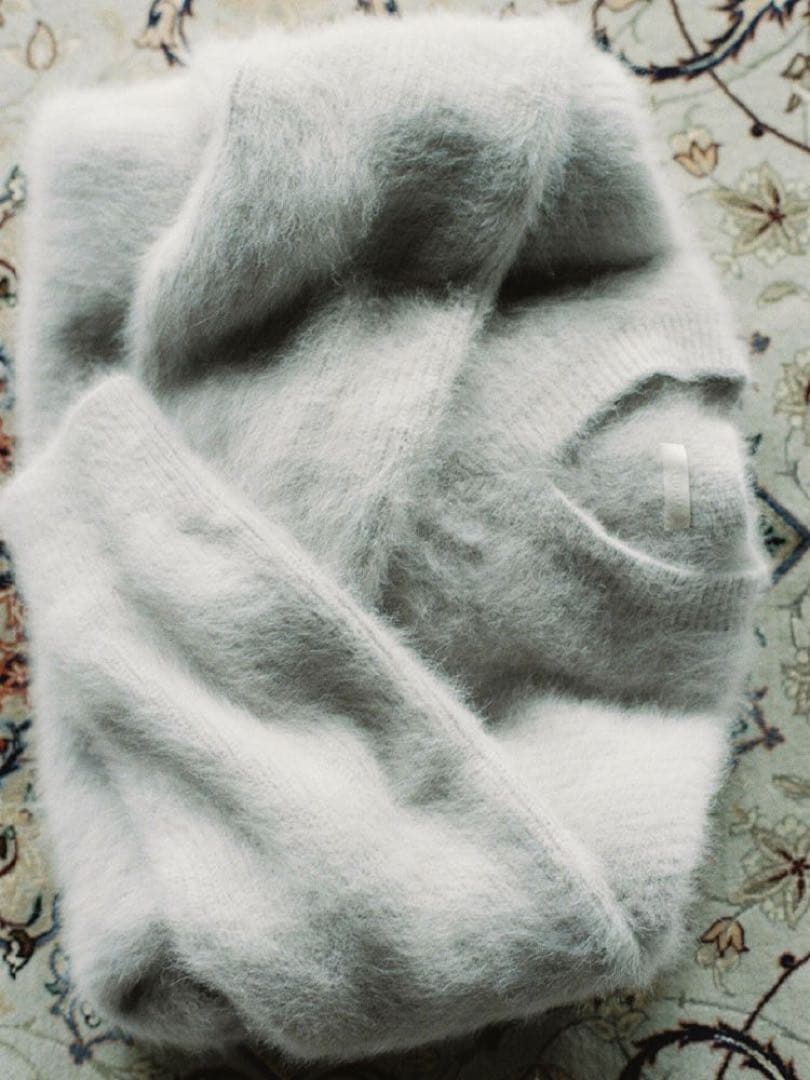 未使用品 LIDNM Fox Cashmere V Knit Size S