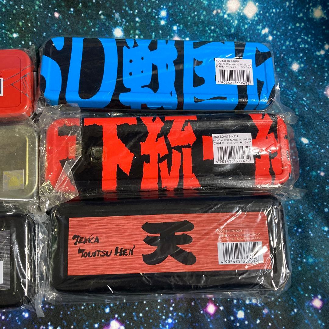 SDガンダムの缶ペンセット（ナイトガンダム、武者ガンダム　ペンケース）