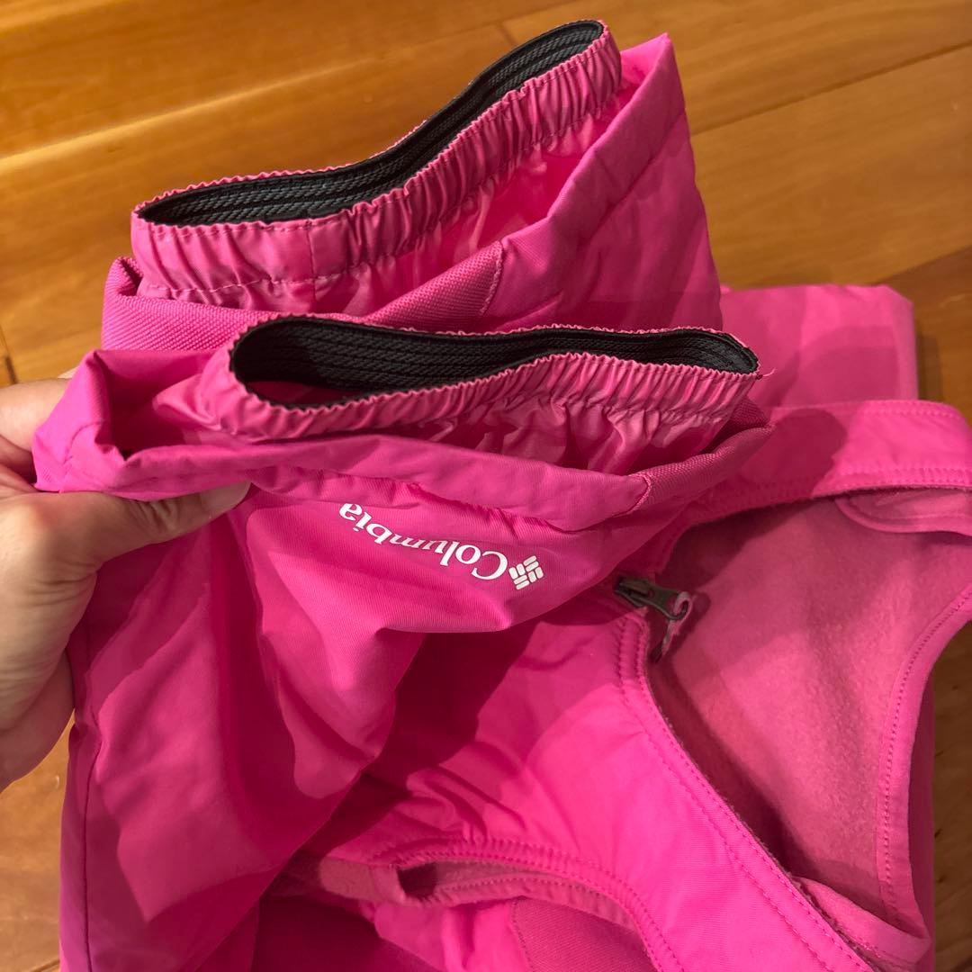 Columbia 子ども用スキーウェア ピンク系　ガバセット　X S