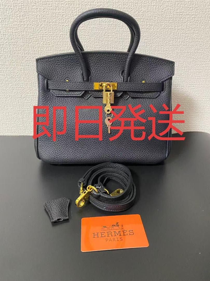 ブラック レザー ハンドバッグ birkin 25*20*13