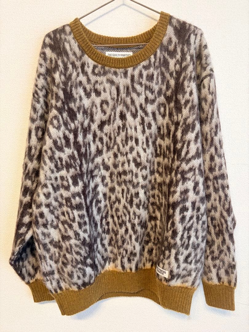 WACKO MARIA ワコマリア レオパード柄 モヘアニットセーター 希少XL