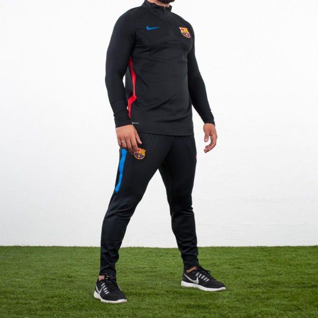 NIKE×FCバルセロナ 上下トレーニングウェア M／L ハーフジップ ジャージ