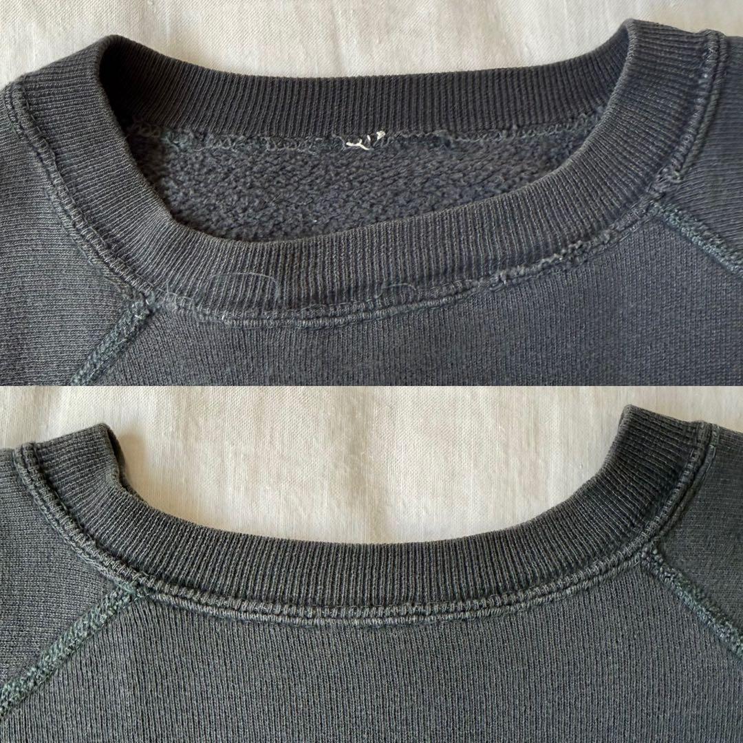 60s Wisconsin ヴィンテージスウェット ブラック カラーフロッキー